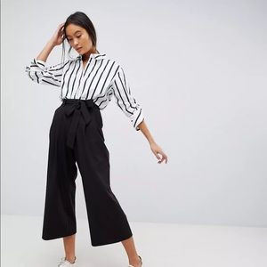 ASOS culotte pants with tie waist